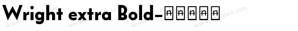 Wright extra Bold字体转换